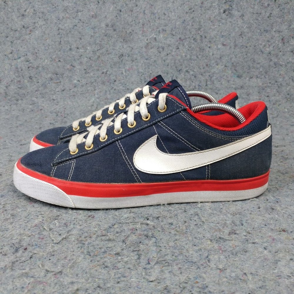 Nike Match Supreme Premium Mens 10.5 Shoes Canvas Blue Denim Red 631658-416 - Picture 1 of 7